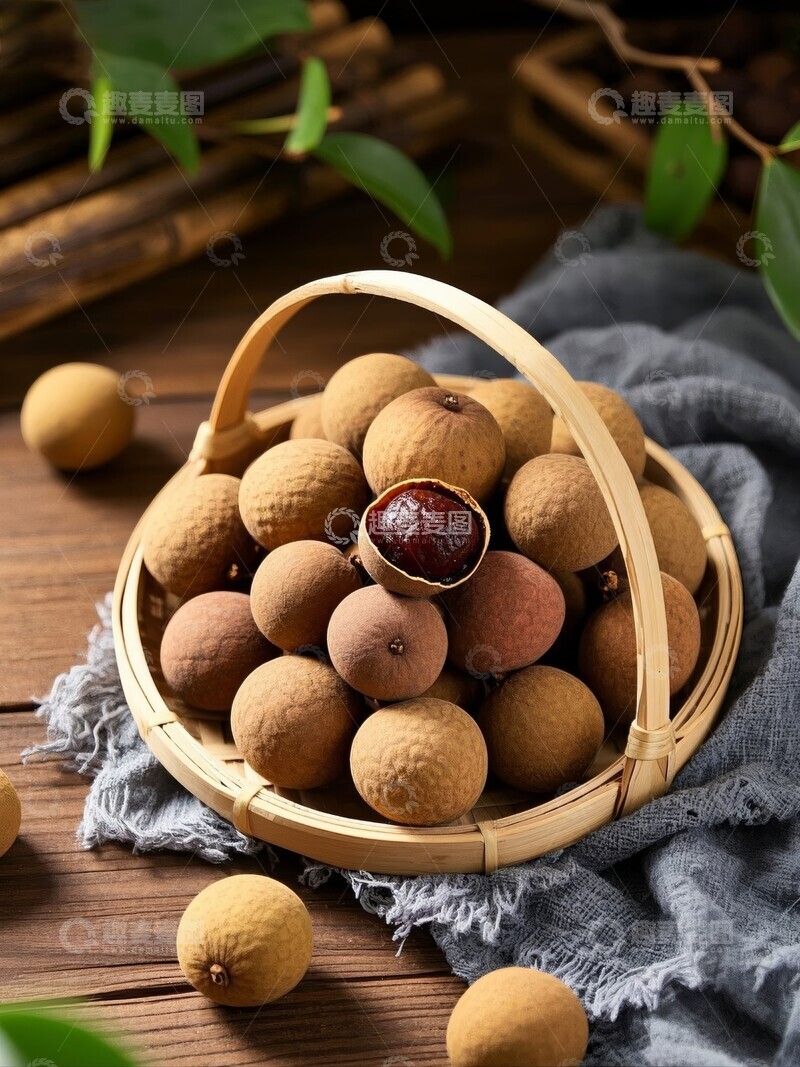 高清大图下载【趣麦麦图】新鲜桂圆干果展示