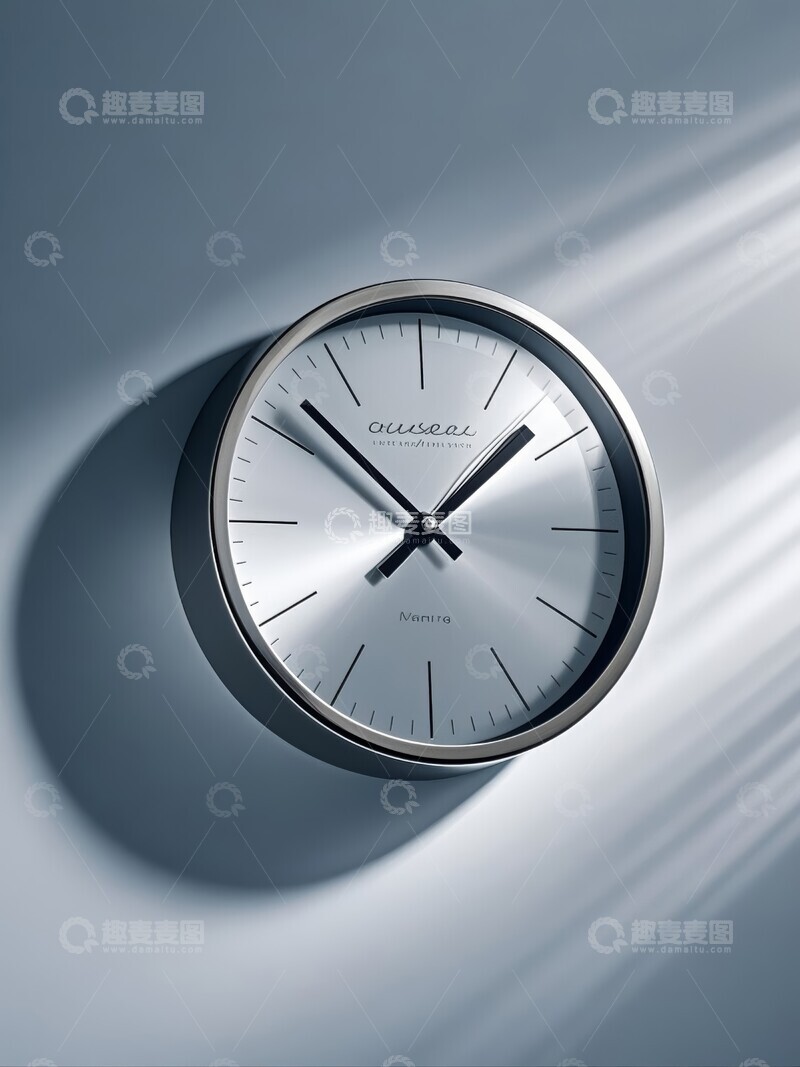 高清大图下载【趣麦麦图】简约风格的圆形挂钟