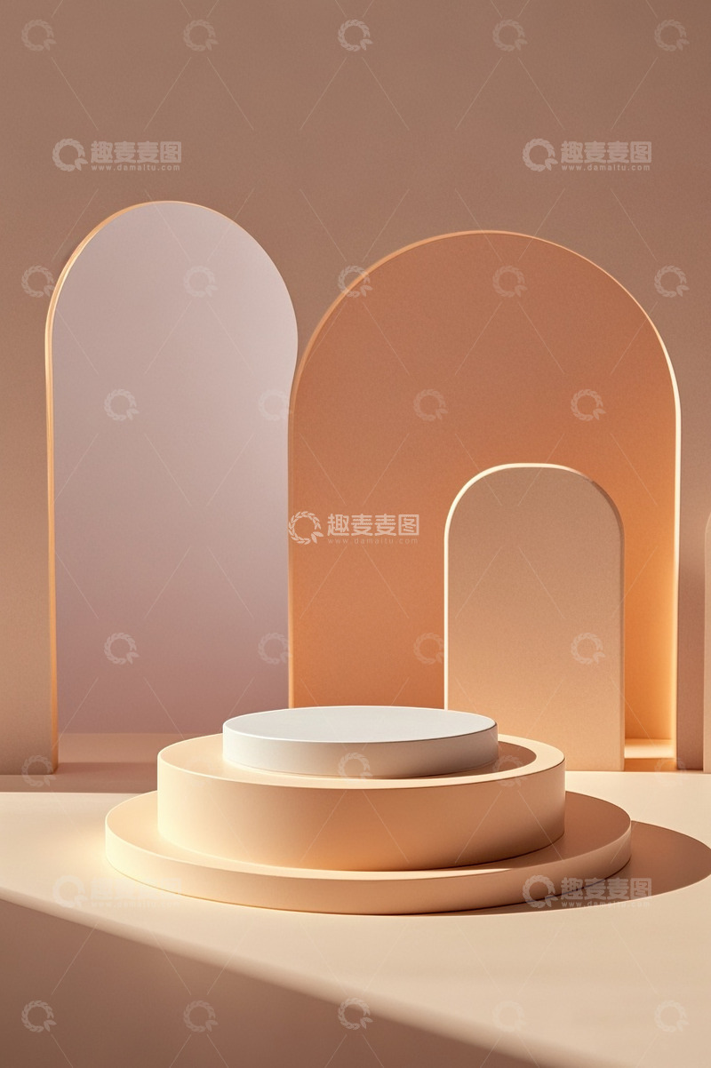 高清大图下载【趣麦麦图】简约展台展示空间3