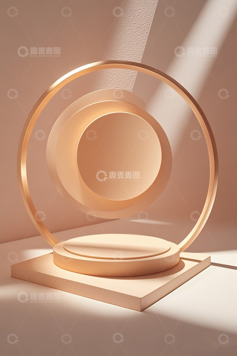 高清大图下载【趣麦麦图】简约几何立体场景展示7