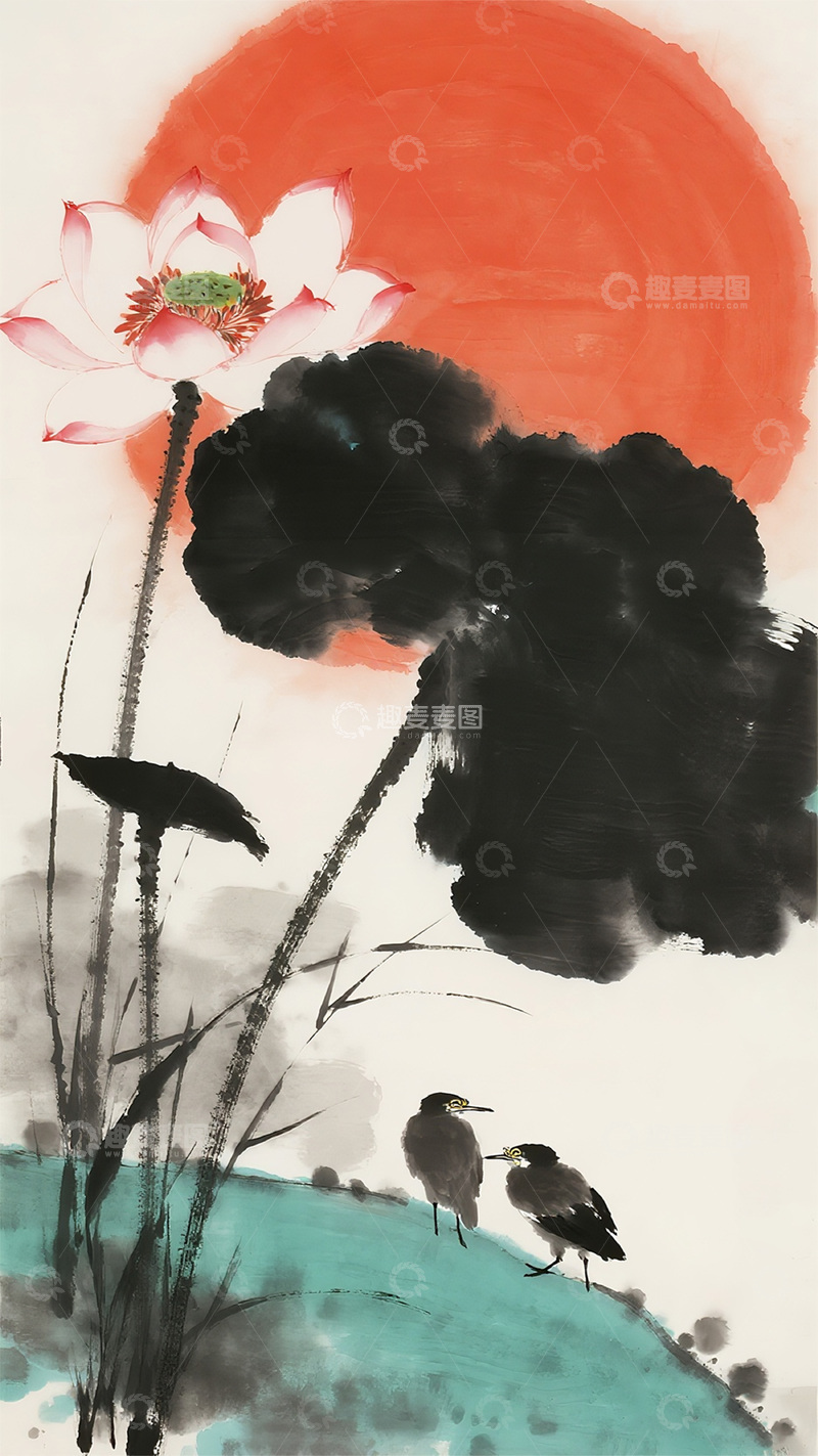 高清大图下载【趣麦麦图】国风水墨画18