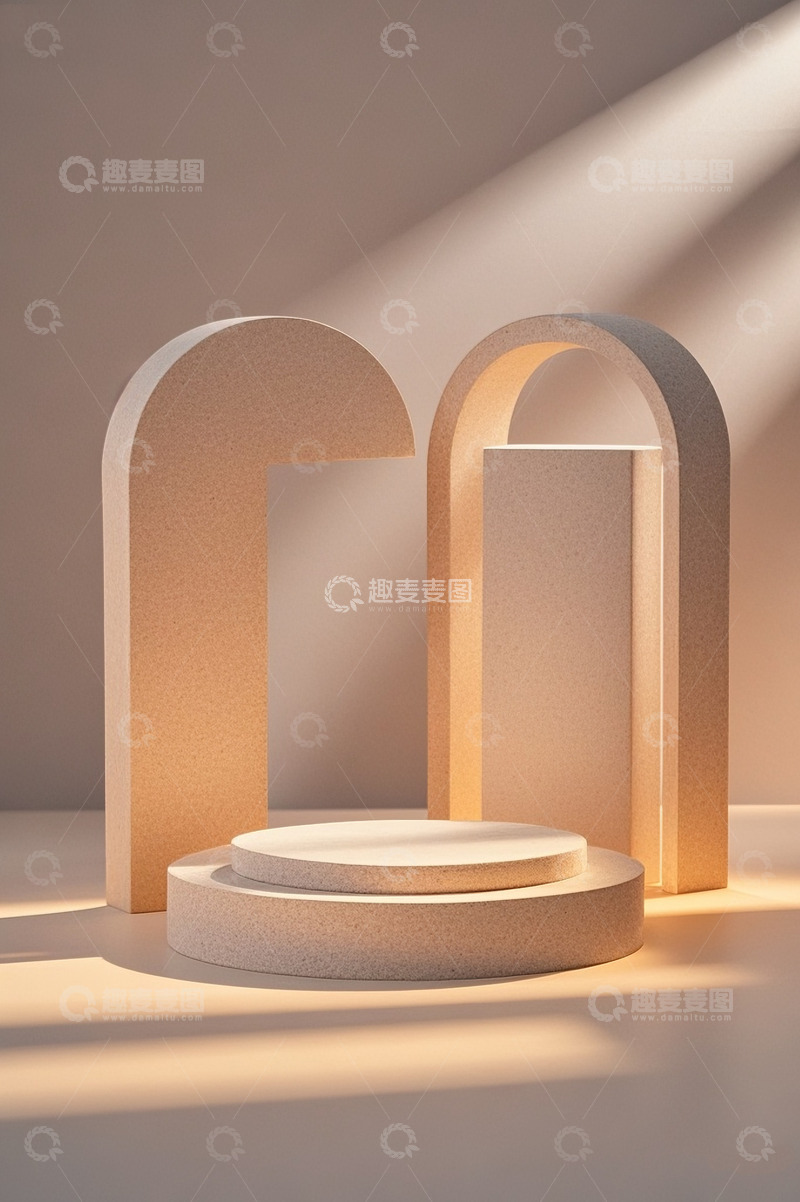 高清大图下载【趣麦麦图】简约展台展示空间2