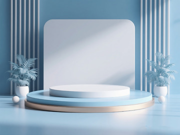 清新简约产品展示台