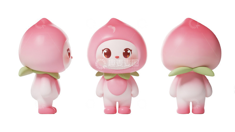 粉嫩可爱的桃子 IP 形象