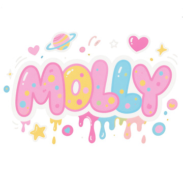 彩色波普风格 Molly 字体