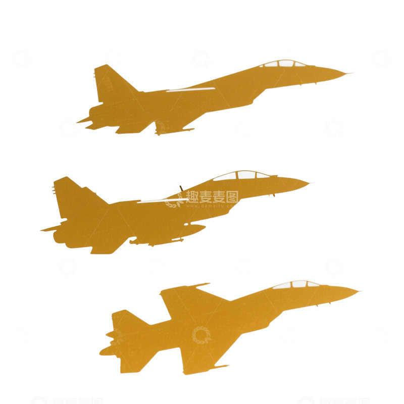 党政类元素战机剪影免抠元素