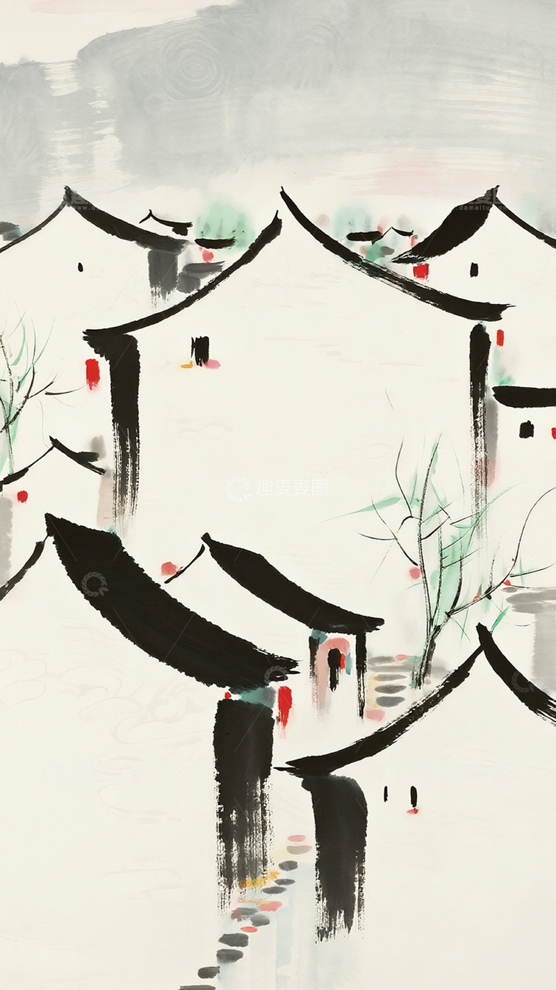 高清大图下载【趣麦麦图】国风水墨画27