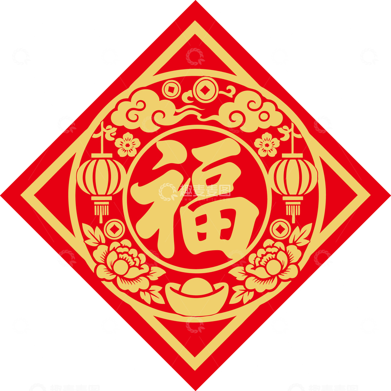 新年喜庆福字贴5