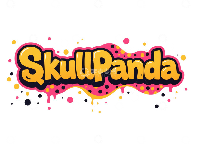 高清大图下载【趣麦麦图】SkullPanda 潮流艺术字体设计