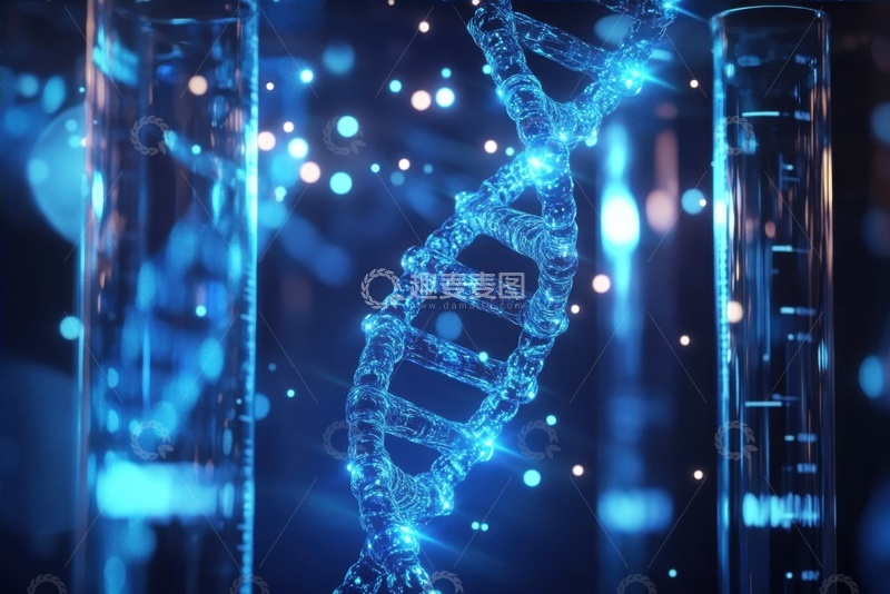 高清大图下载【趣麦麦图】医疗科技遗传链条