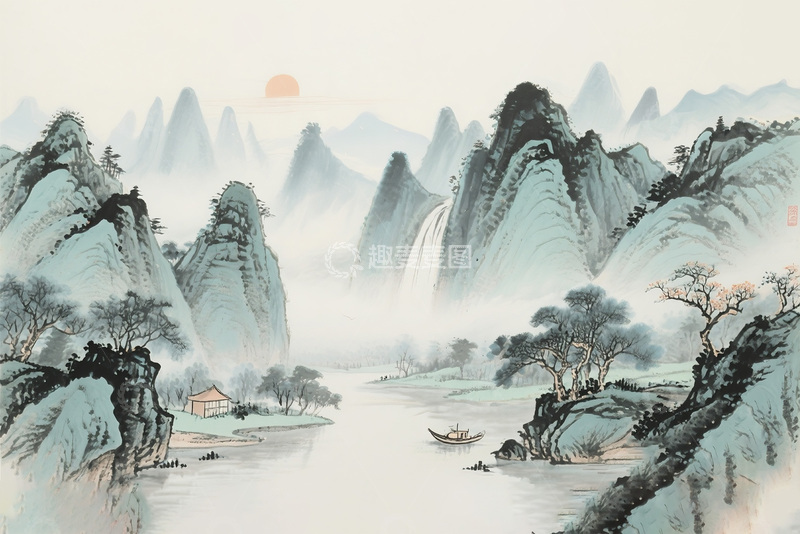 高清大图下载【趣麦麦图】国风水墨画35