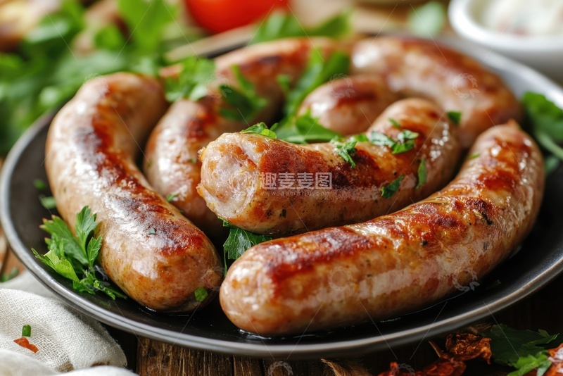 高清大图下载【趣麦麦图】美味的烤肠摄影