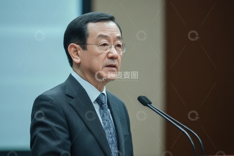 高清大图下载【趣麦麦图】讲台上演讲的一位领导