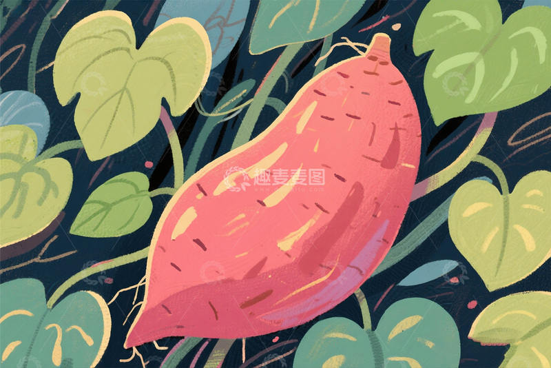 高清大图下载【趣麦麦图】红薯插画图12