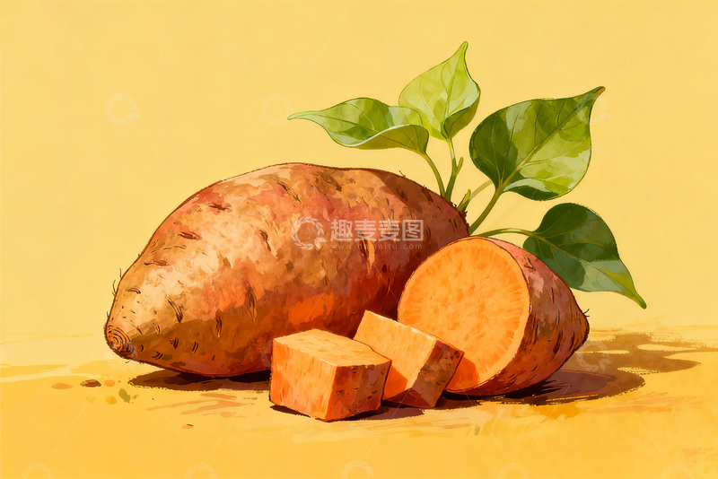 高清大图下载【趣麦麦图】红薯插画图2