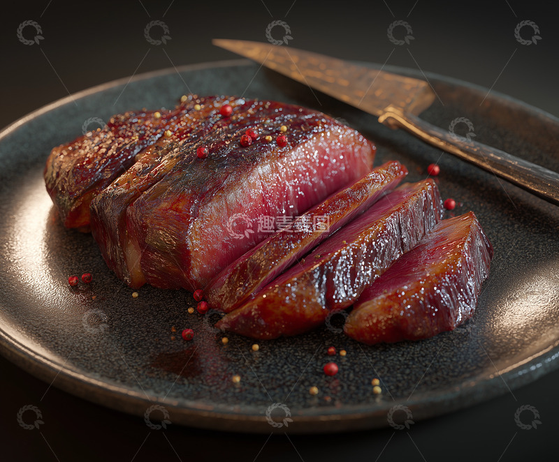 高清大图下载【趣麦麦图】美味的一块牛排