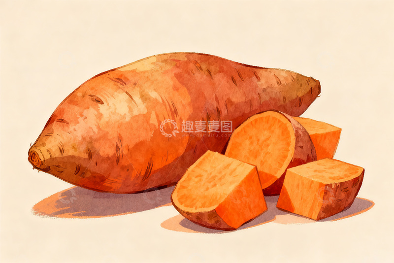高清大图下载【趣麦麦图】红薯插画图8