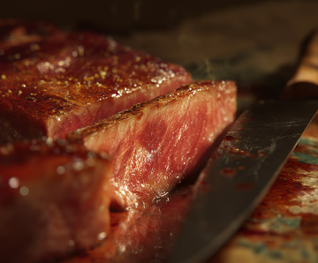 一块美味的牛排