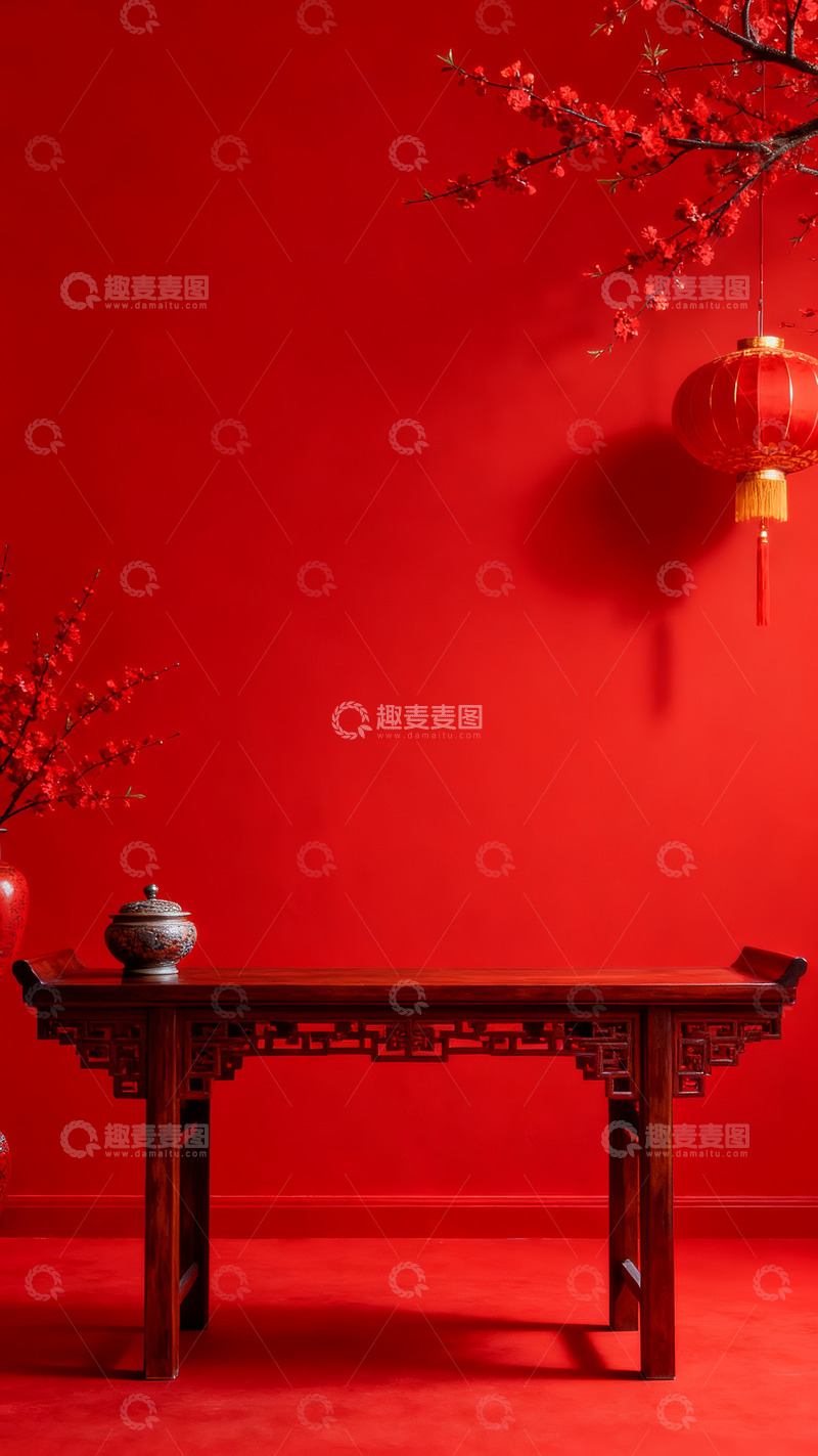 高清大图下载【趣麦麦图】红墙下的中式古典建筑