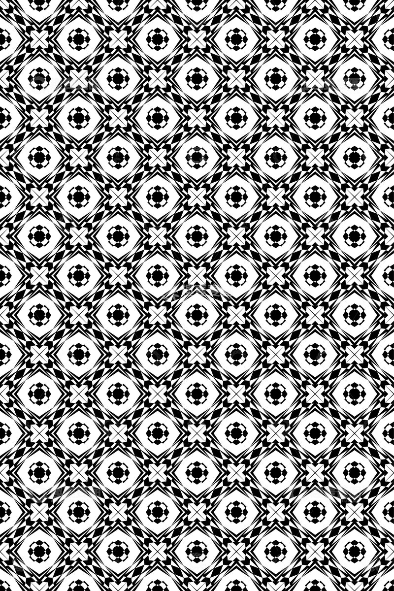 源文件下载【趣麦麦图】黑白几何无缝花型设计