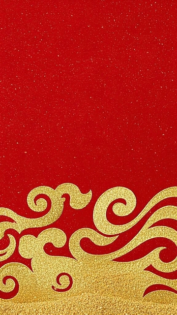 国风金色祥云纹样2