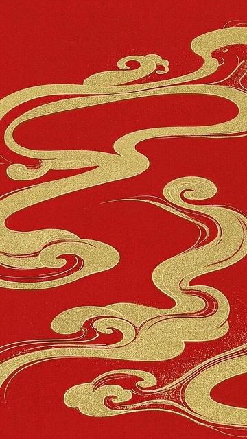 国风金色祥云纹样3