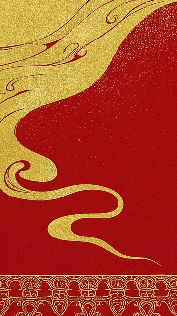 国风金色祥云纹样4