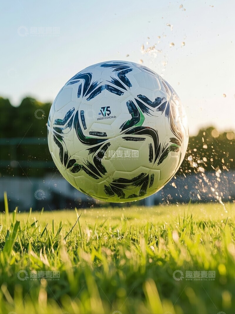 高清大图下载【趣麦麦图】足球在阳光下飞起
