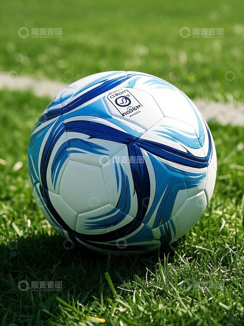 高清大图下载【趣麦麦图】足球静置在绿茵草地