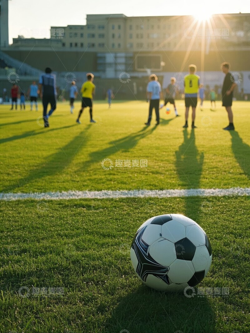 高清大图下载【趣麦麦图】球员在足球场上的训练时刻