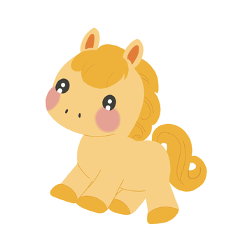 可爱卡通插画小马2