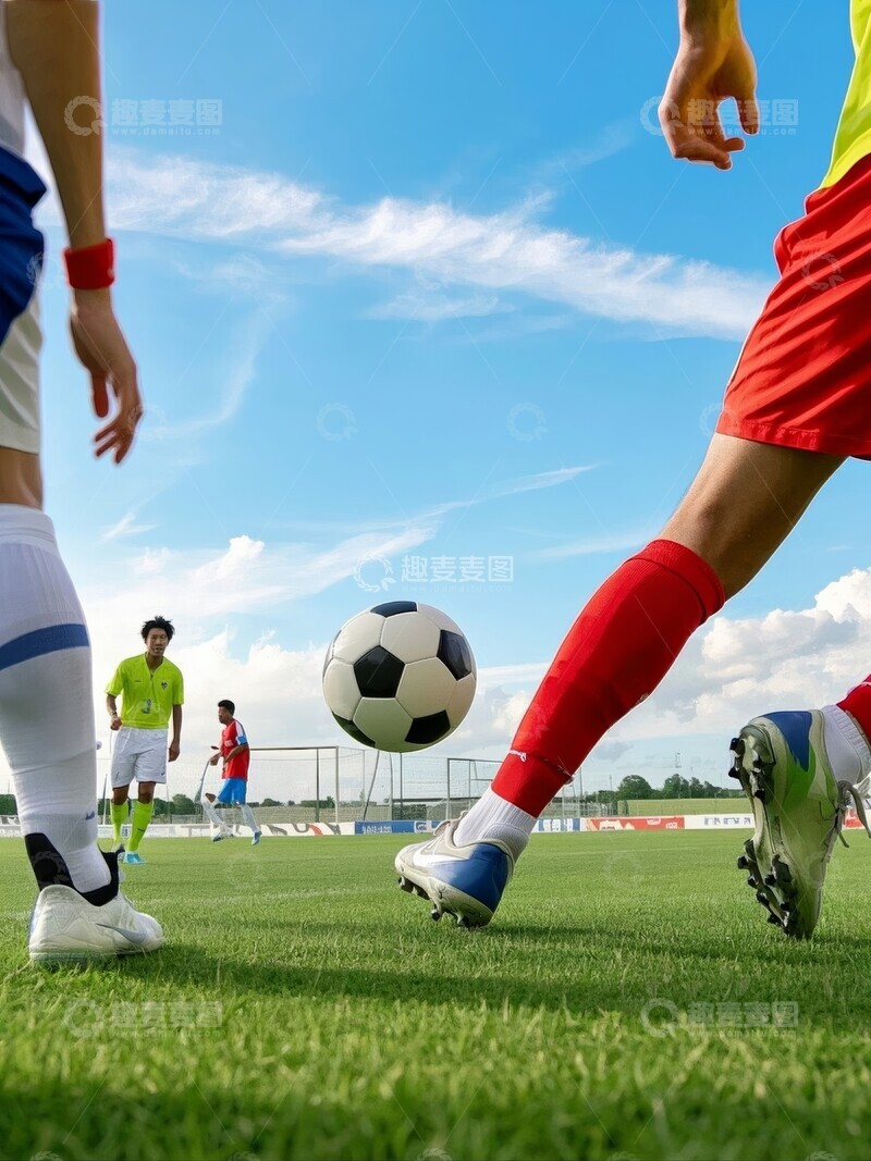 高清大图下载【趣麦麦图】足球场上的训练时刻