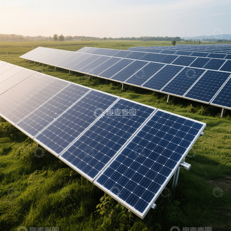高清大图下载【趣麦麦图】户外大型太阳能光伏板3