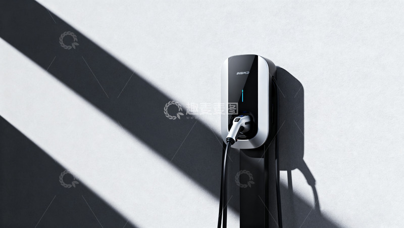 高清大图下载【趣麦麦图】电动汽车充电桩与车辆特写