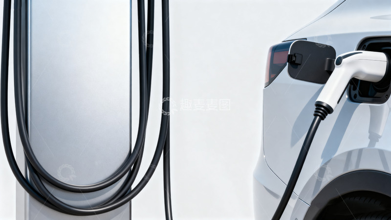 高清大图下载【趣麦麦图】电动汽车充电桩与车辆特写2