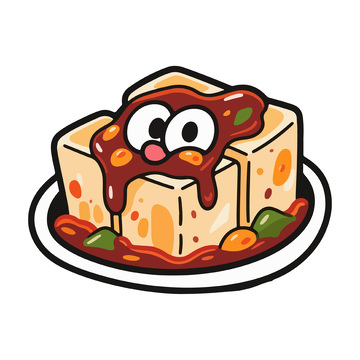 凉拌豆腐拟人美食