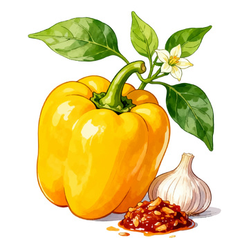 黄灯笼辣椒大蒜