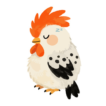 打瞌睡的小鸡仔