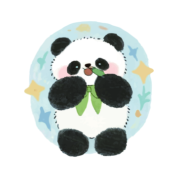 可爱水彩熊猫2
