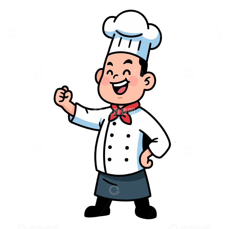 源文件下载【趣麦麦图】加油鼓励的厨师