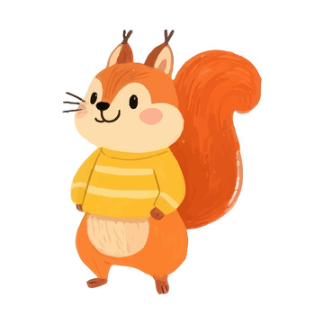 可爱卡通小松鼠4