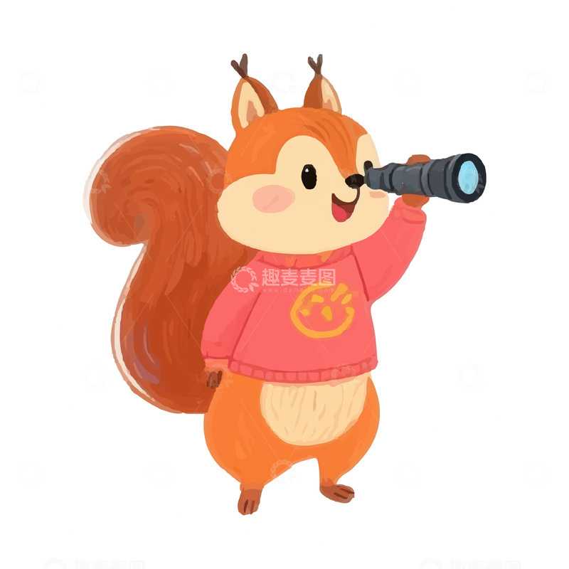 源文件下载【趣麦麦图】可爱卡通小松鼠2