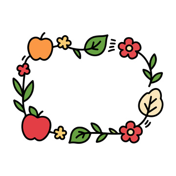 苹果小花叶子花环