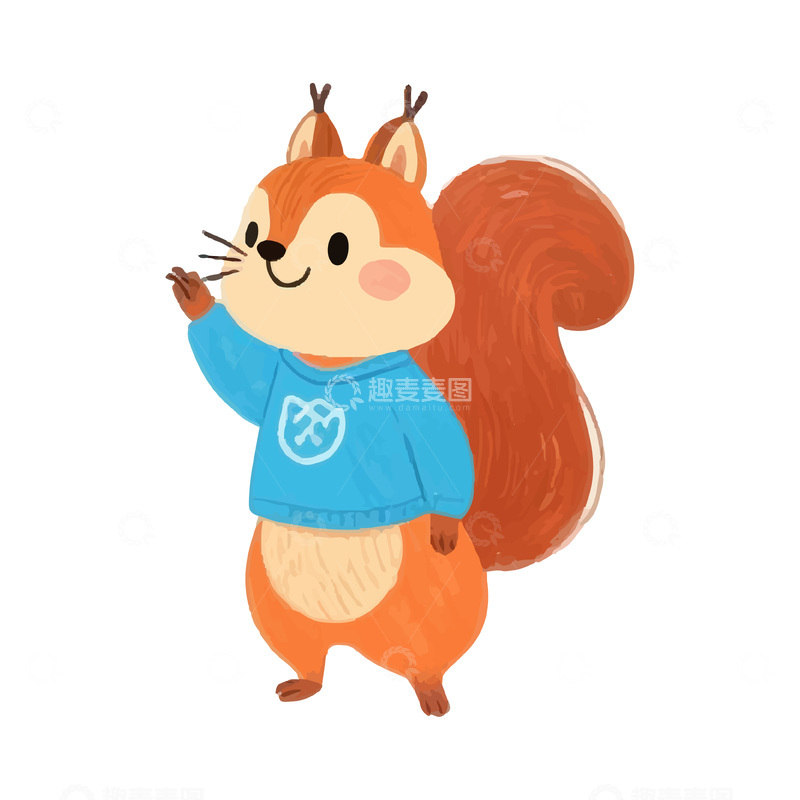 源文件下载【趣麦麦图】可爱卡通小松鼠1