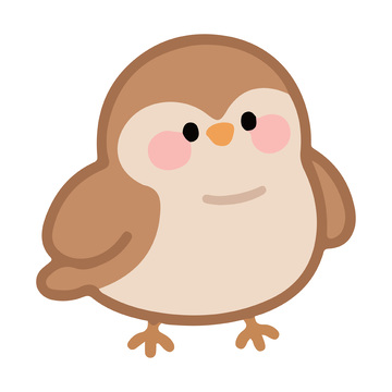 棕色可爱小鸟