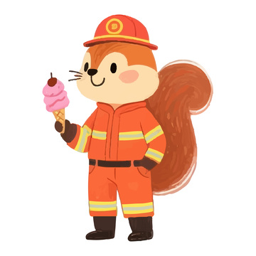 可爱卡通小松鼠3