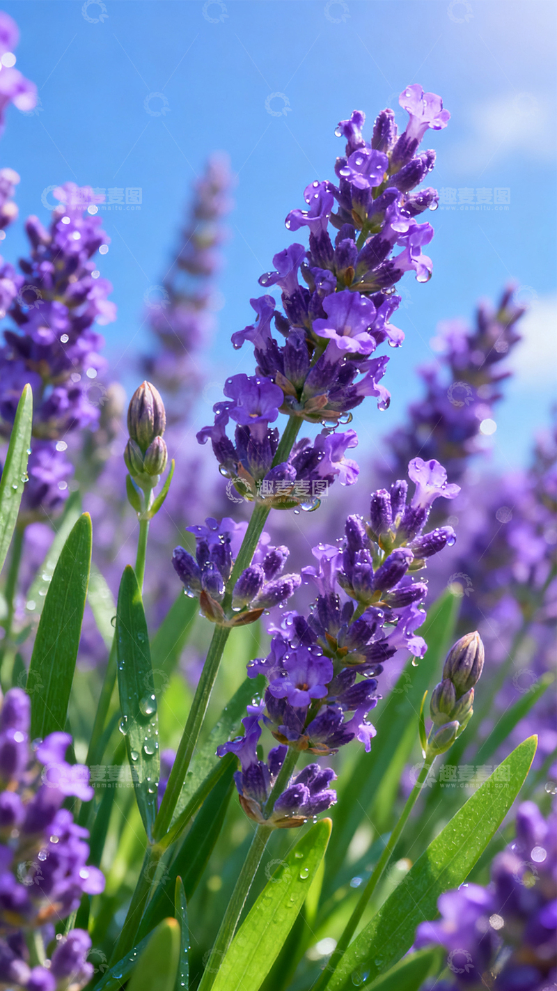 紫色的薰衣草花海