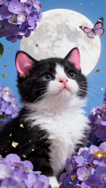 无尽夏猫咪和蝴蝶