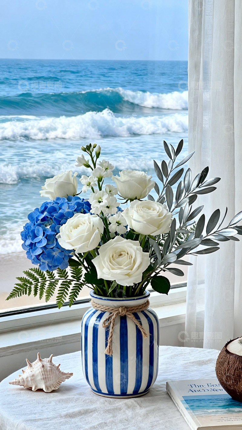 海边的清新花朵