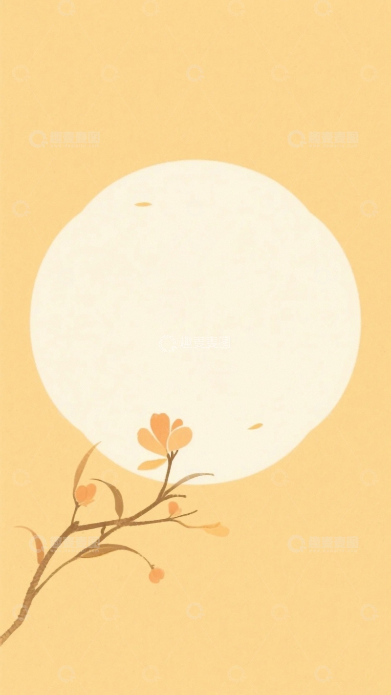 高清大图下载【趣麦麦图】国潮秋天背景4